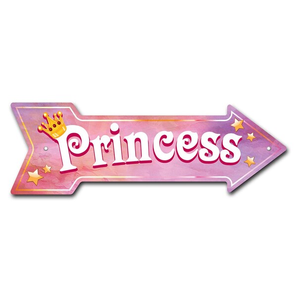 Princess 2 Arrow Sign Funny Home Decor 24in Wide